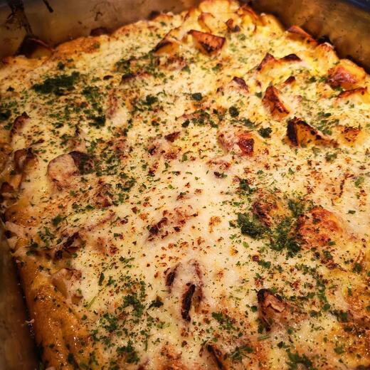 Mal Bratkartoffeln aus dem Backofen mit Ei und Käse