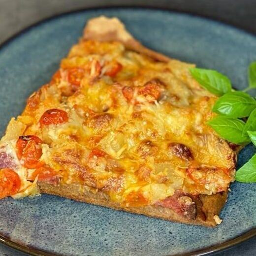 Pizza mit Vollkornteig