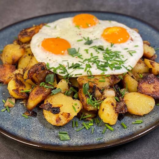 Bratkartoffeln mit Spiegelei