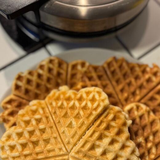 Frisch gebackene Waffeln