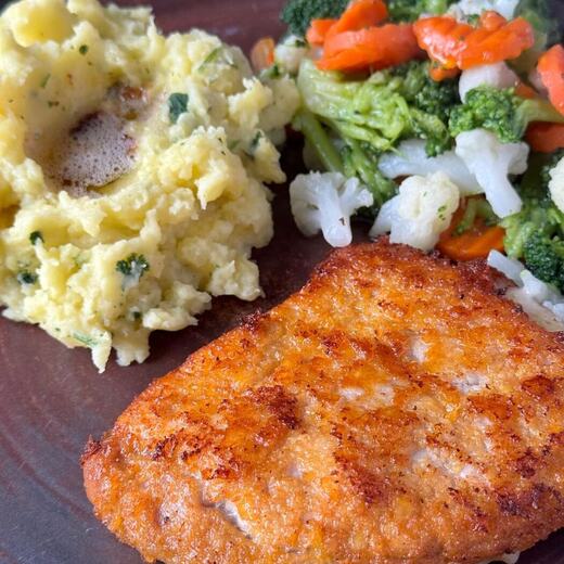 Cordon bleu mit Cornflakes-Panade
