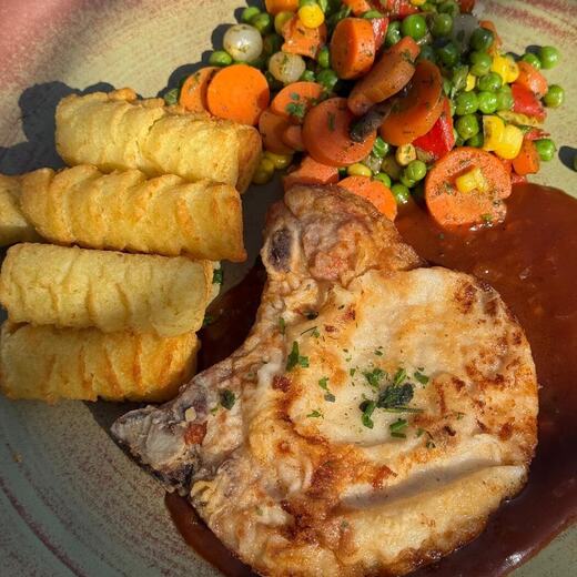 Schweinekotelett mit Portwein-Sauce